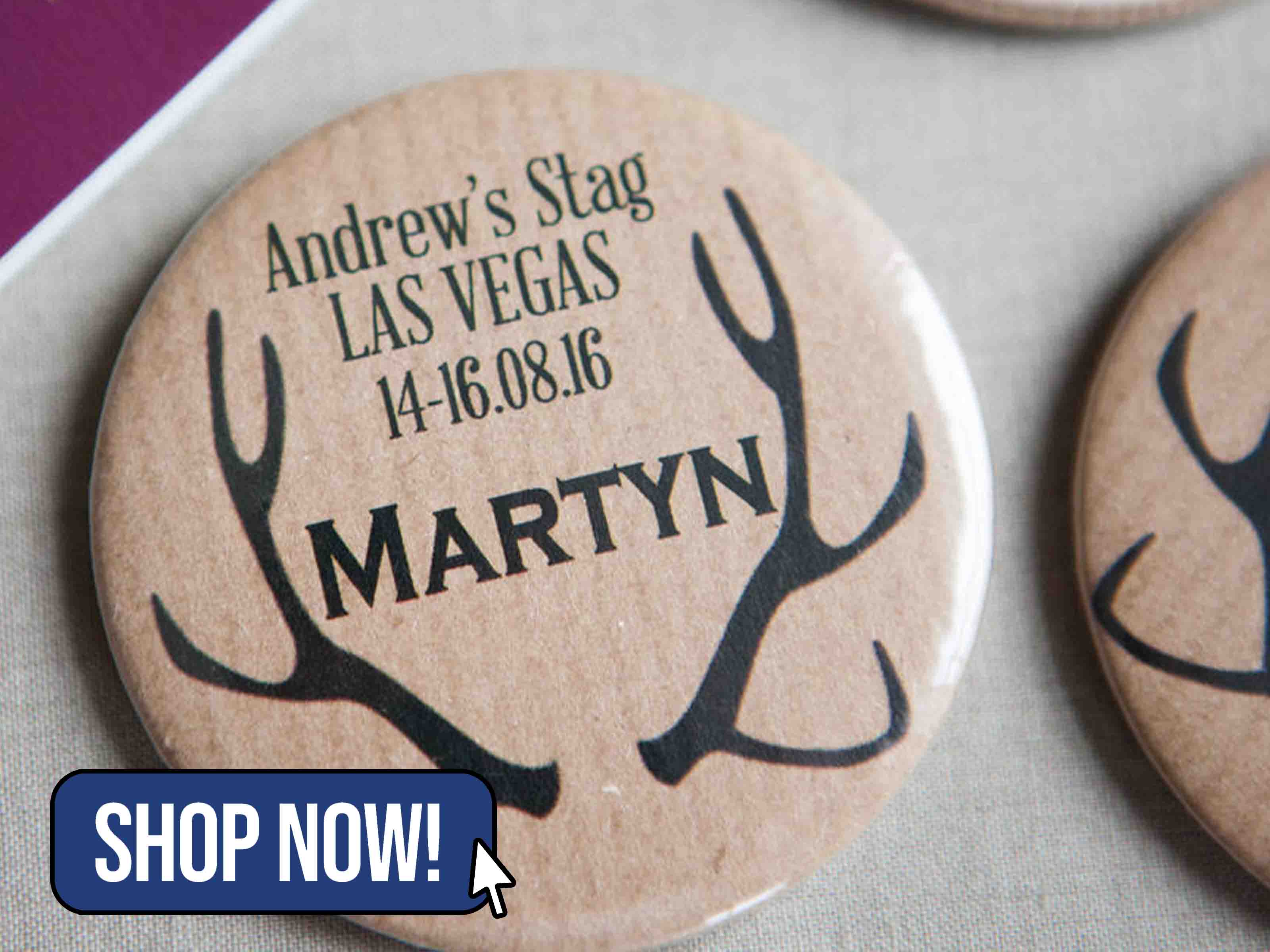 Personalised Stag Do Badge - Not on the High Street