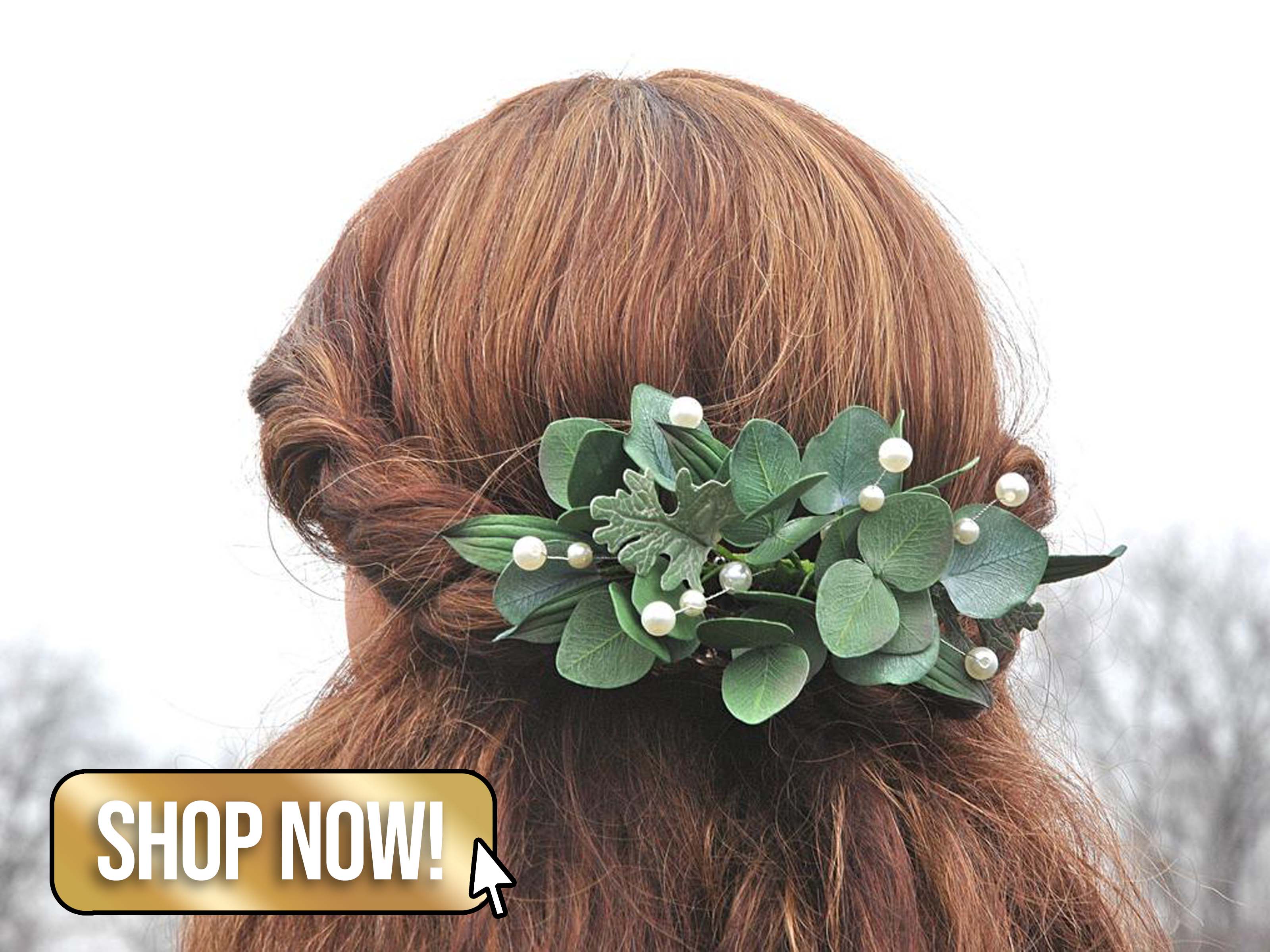 Wedding Hair - Eucalyptus Comb