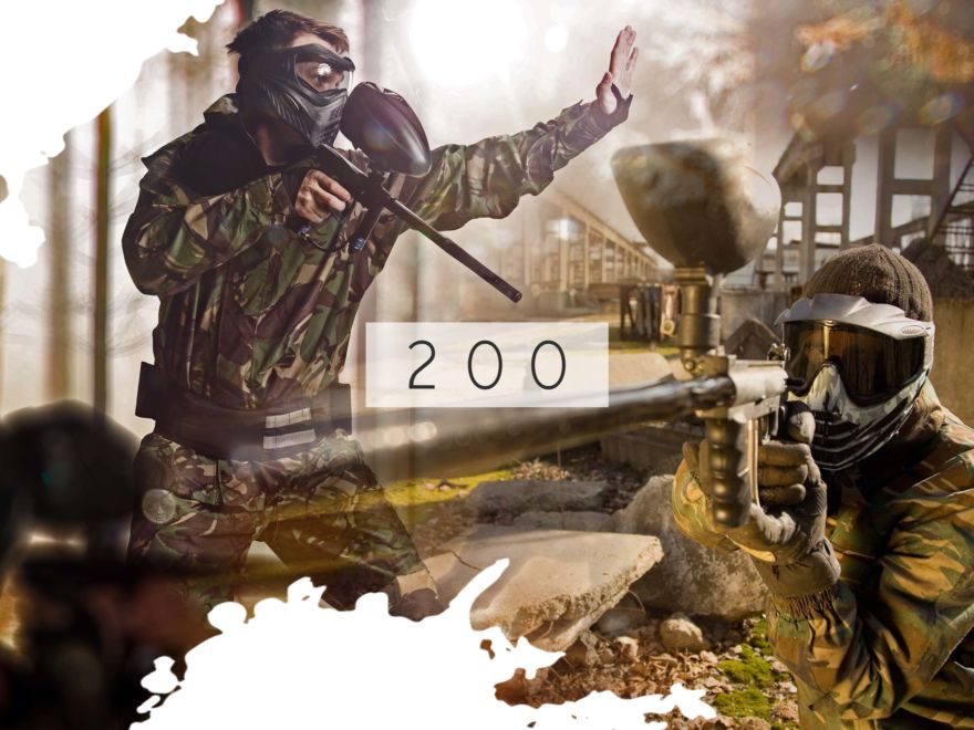 Paintball with 200 balls