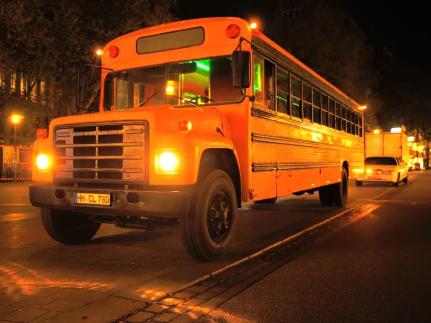 American School Party Bus