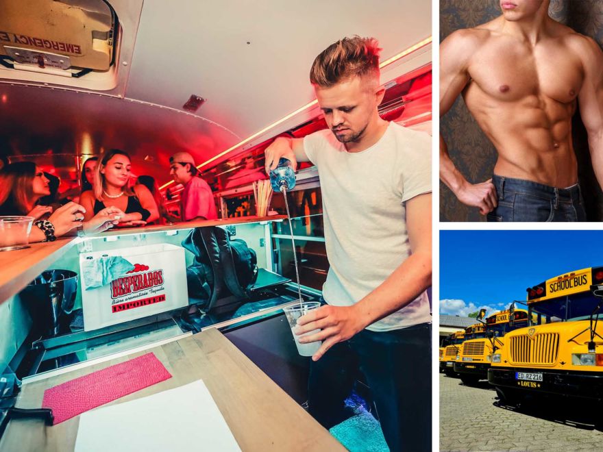 Party Bus with Stripper Hen Party