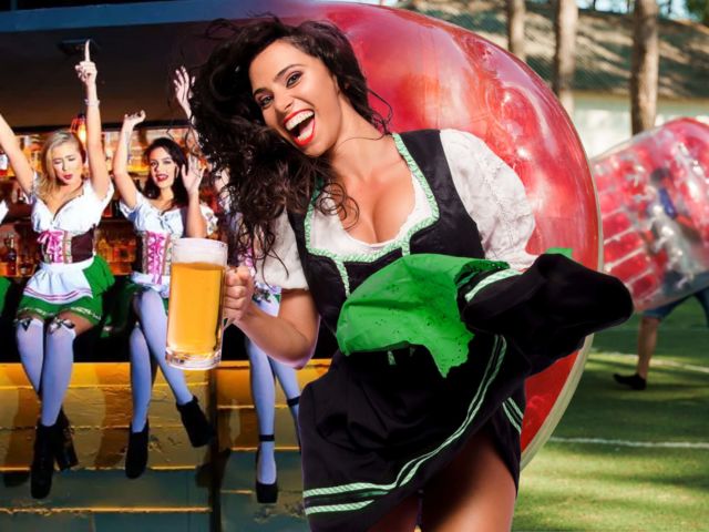 Bubble Football & Beer Babes