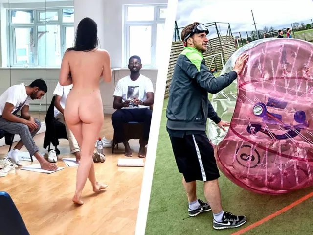 Female Life Drawing & Zorb Football