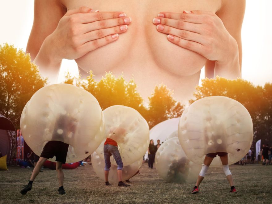 Female Life Drawing & Zorb Football