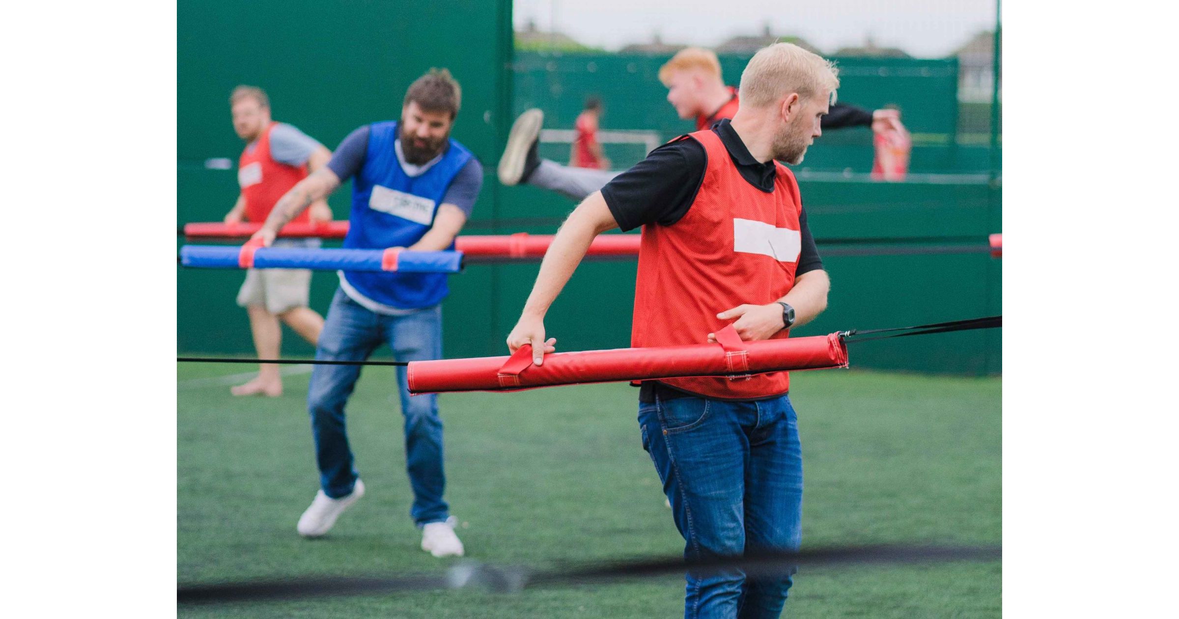 Giant Human Table Football Stag Do in Bournemouth Funktion Events
