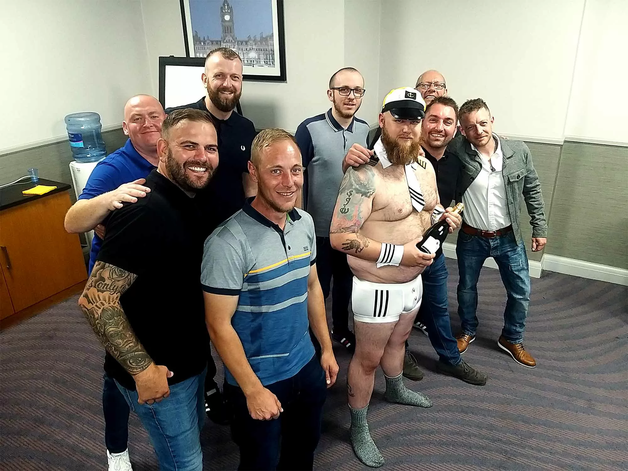 Stag Do Prank taking part in a Life Drawing Stag Stitch Up