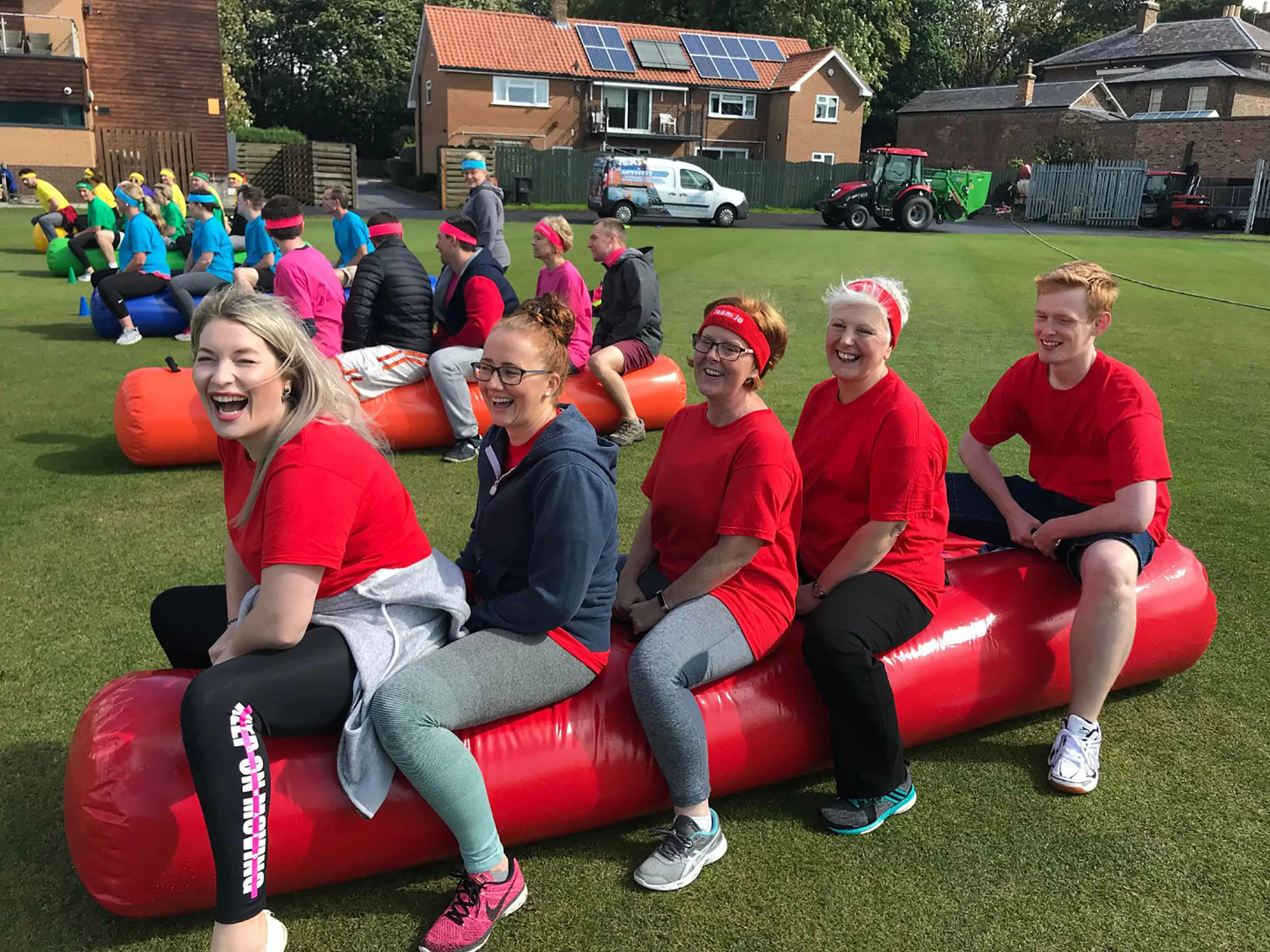 A group taking part in team building events in Liverpool